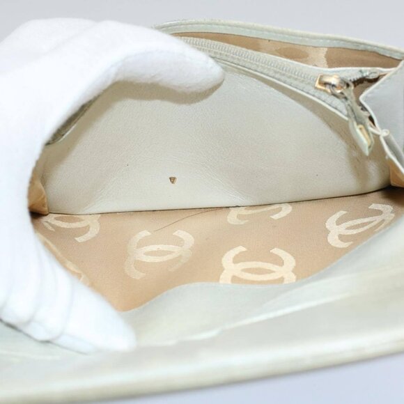 CHANEL Wallet Caviar Skin Silver CC Auth bs9534 - Picture 8 of 15